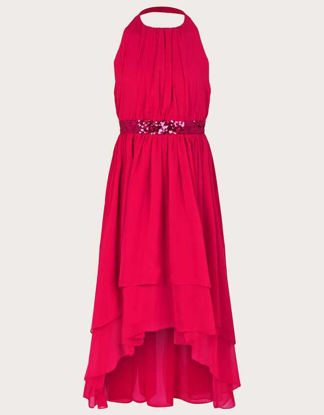 Hayley Halter Neck Prom Dress, Red (RED), large