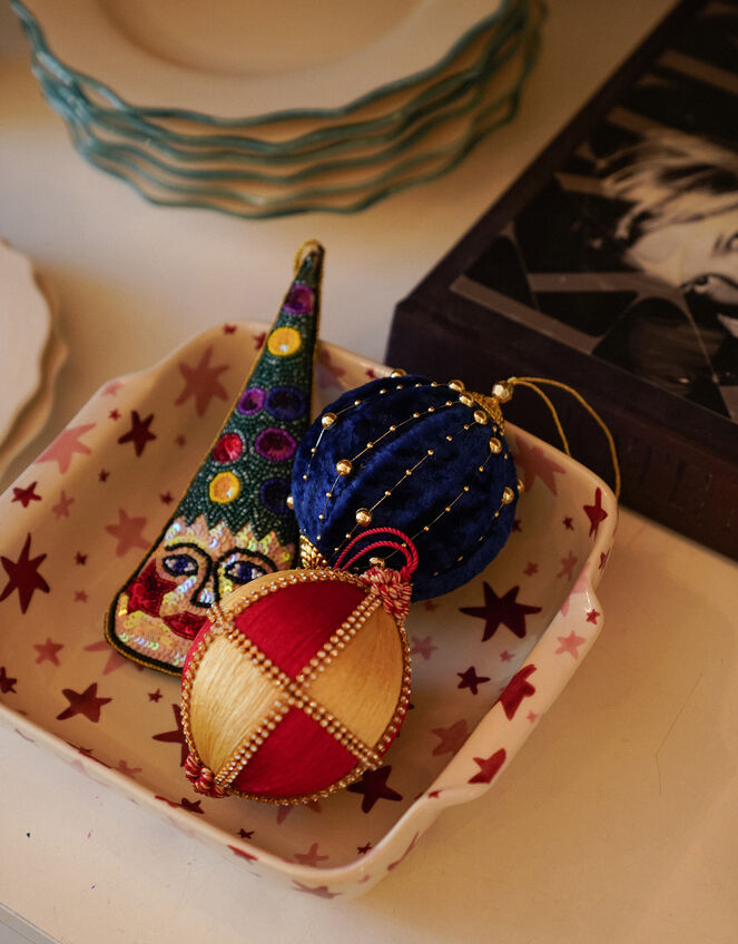 Anna + Nina Holy Berry Velvet Christmas Bauble, , large