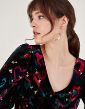 Hattie Velvet Heart Top, Black (BLACK), large