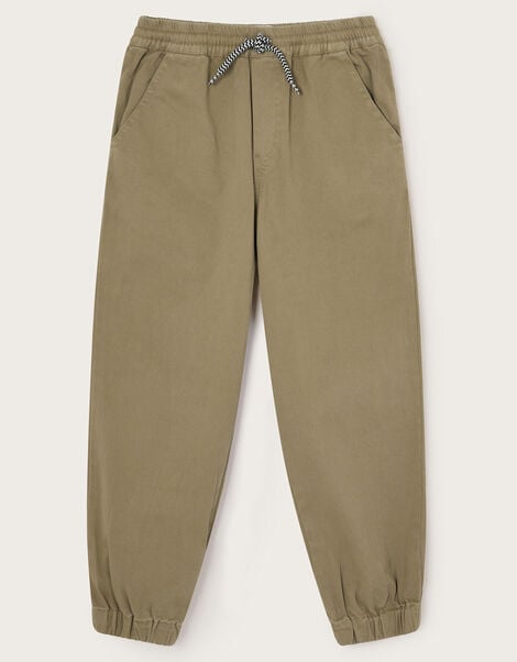 Pull-On Cuffed Trousers, Natural (STONE), large