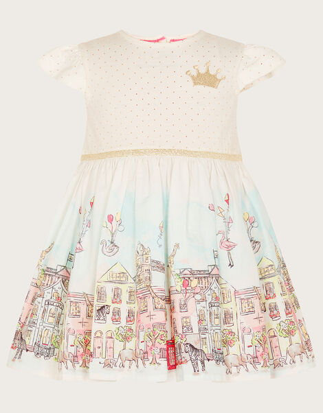 Baby London Scene 2-in-1 Dress, Ivory (IVORY), large