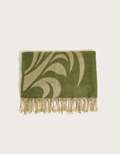 Floral Print Blanket Scarf, , large