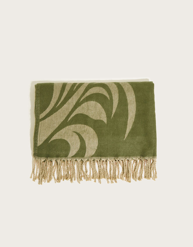 Floral Print Blanket Scarf, , large