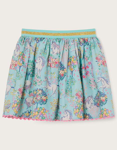 Unicorn Print Skirt , Blue (BLUE), large