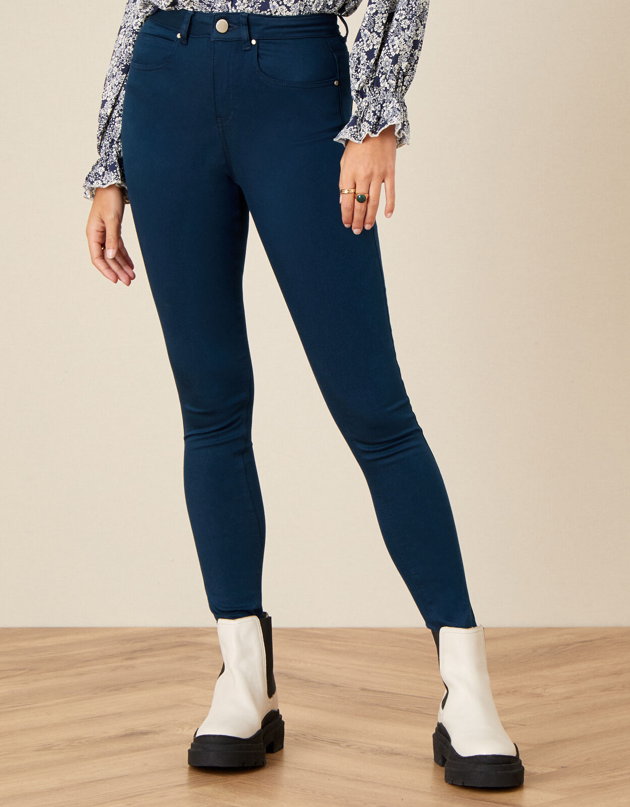 Nadine Regular Length Skinny Jeans Blue