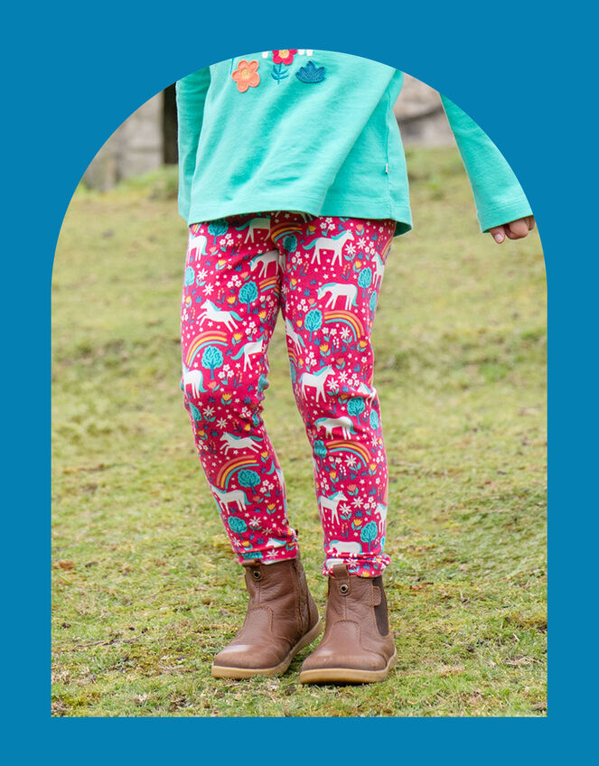 Printed Leggings Pink With Unicorn Printed Leggings Pink With Unicorn