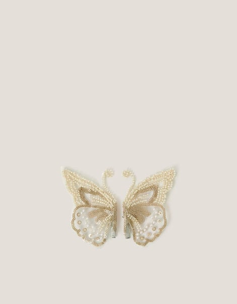 2-Pack Embellished Butterfly Wing Hair Clips, , large