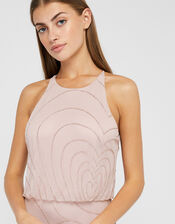 Britta Beaded Heart Maxi Dress, Pink (PINK), large