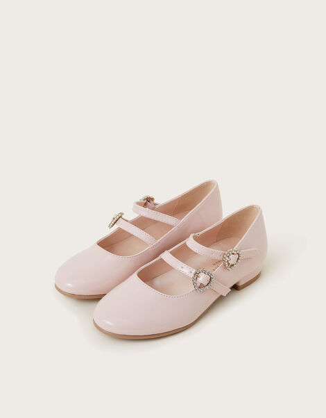 Patent Double Strap Flats, Pink (PINK), large
