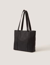 Bow Quilted School Tote Bag, , large
