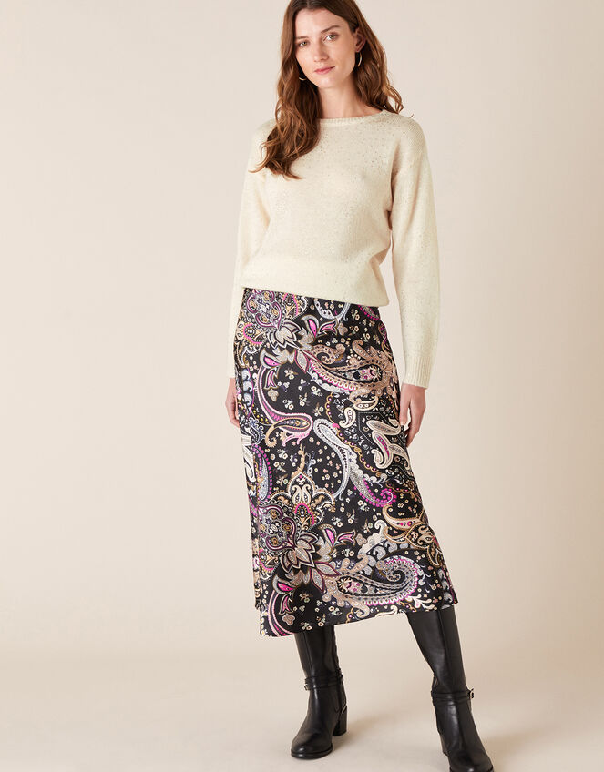 Foil Spot Knit Jumper, Ivory (IVORY), large