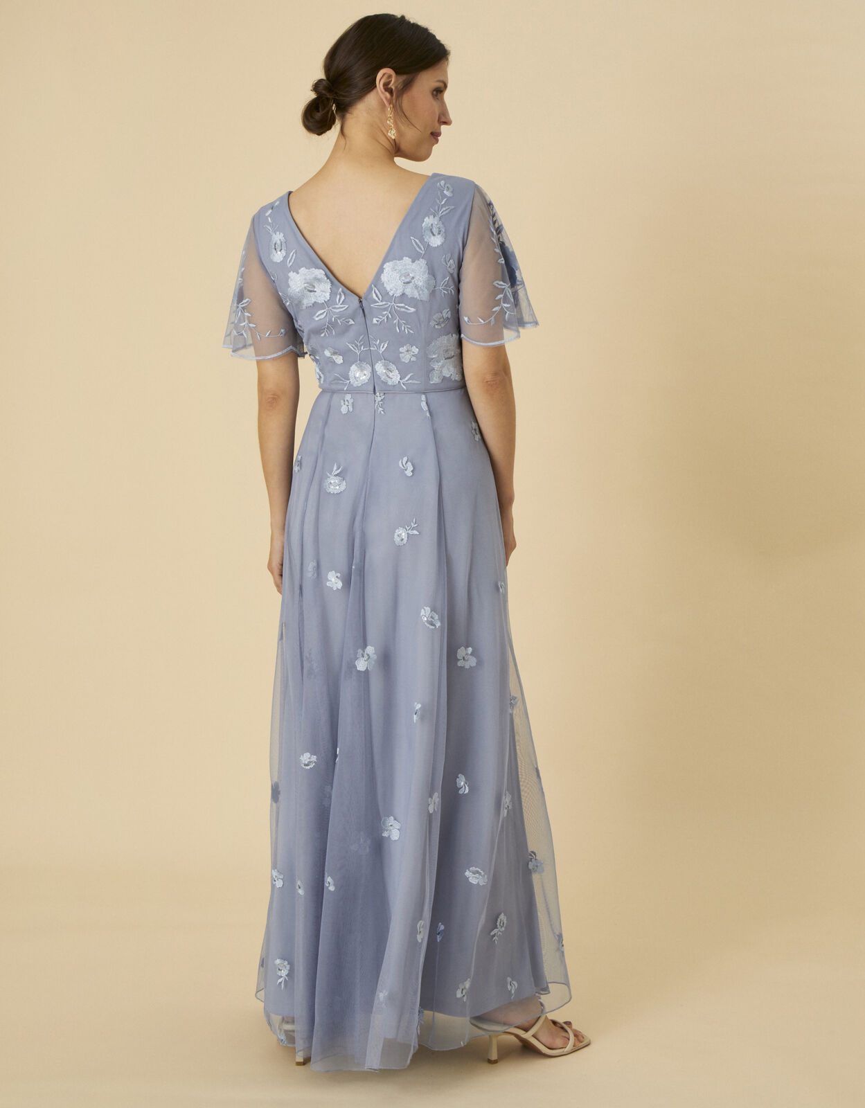 Bree Embroidered Maxi Dress in Recycled 