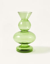 Colour Glass Round Tiered Vase, , large