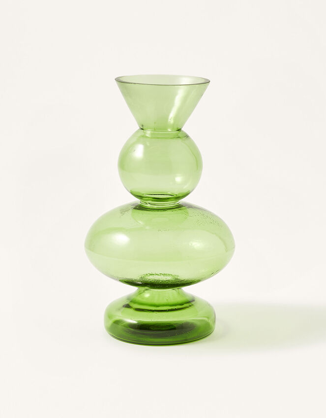 Colour Glass Round Tiered Vase, , large