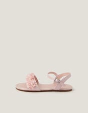 Pearl Flower Sandals, Pink (PINK), large