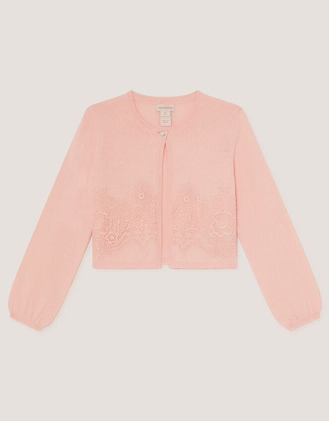 Harper Lace Cardigan, Pink (PINK), large