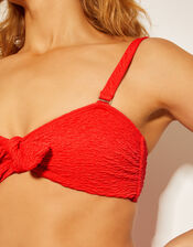 Kyla Tie Front Bandeau Bikini Top, Pink (PINK), large