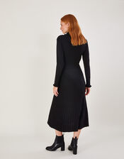 Roll Neck Knit Dress with LENZING™ ECOVERO™ , Black (BLACK), large