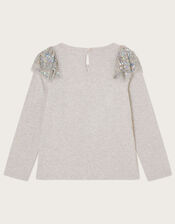 Christmas Tree Long Sleeve T-Shirt, Grey (GREY), large