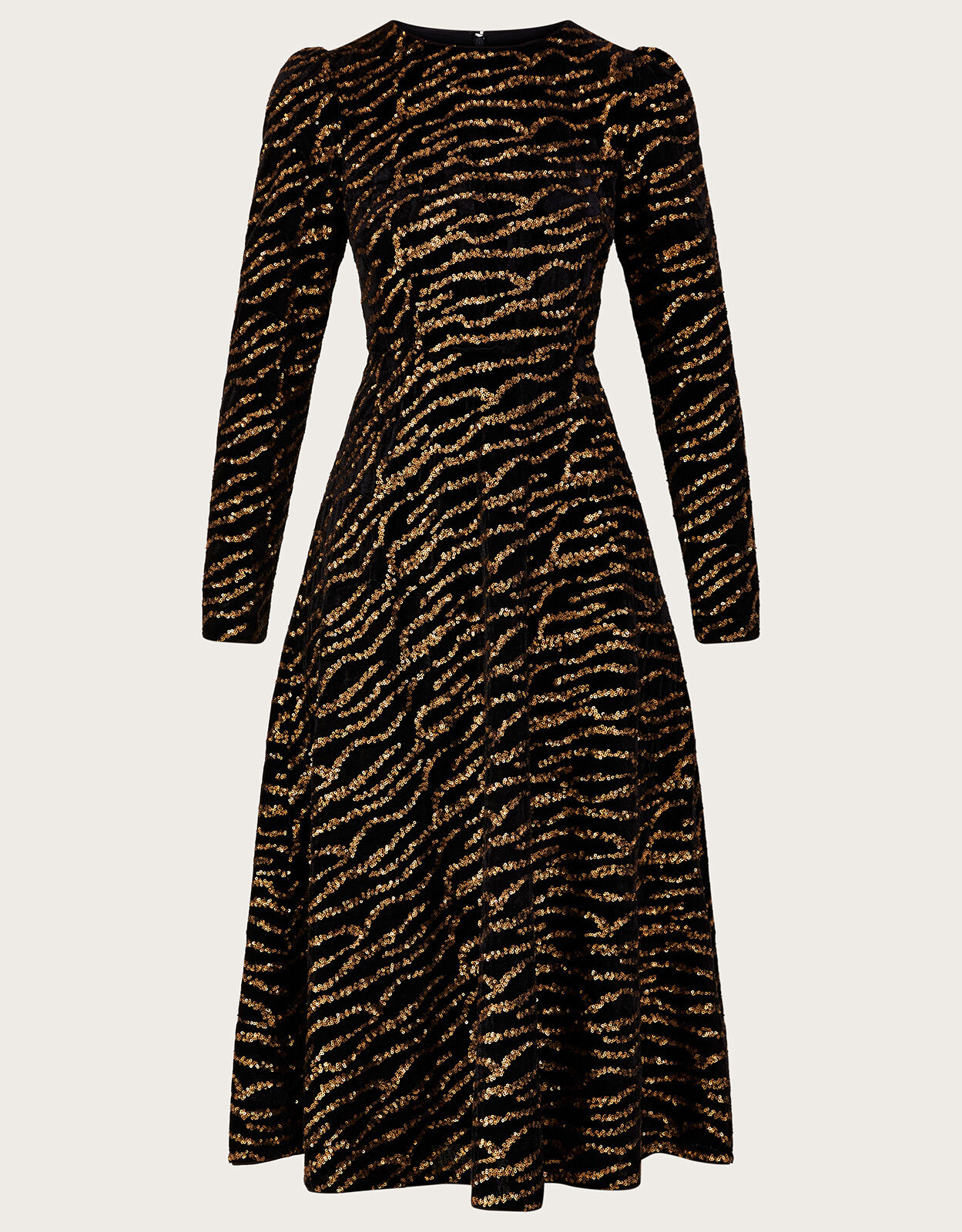 Monsoon black and gold dress hot sale