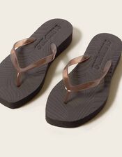 East Tapered Platform Flip Flops, Brown (BROWN), large