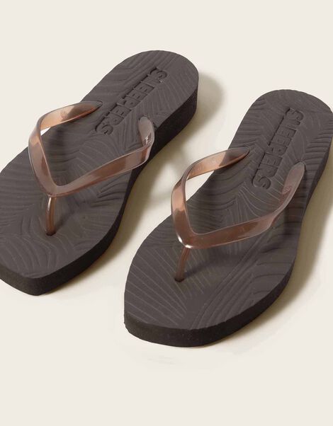 East Tapered Platform Flip Flops, Brown (BROWN), large