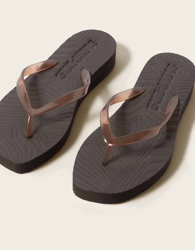 East Tapered Platform Flip Flops, Brown (BROWN), large