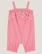 Baby Broderie Romper, Pink (PINK), large