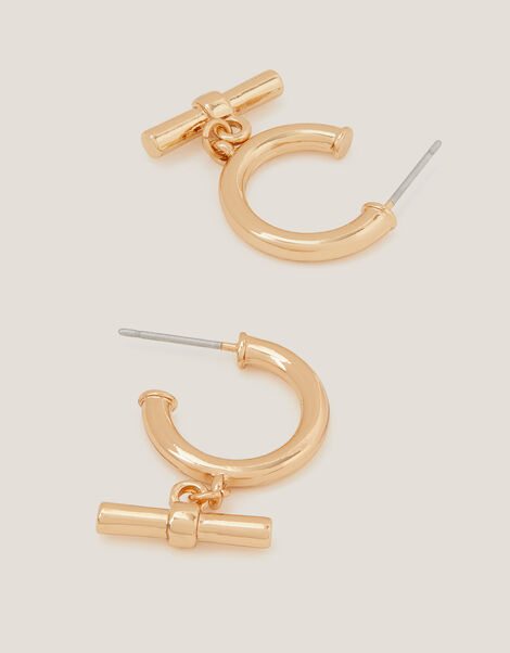 T-Bar Hoop Earrings, , large