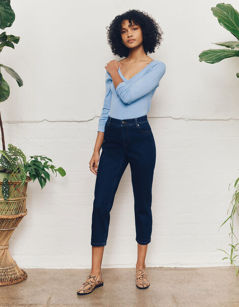 Scallop Jumper with Sustainable Viscose Blue, Blue (BLUE), large