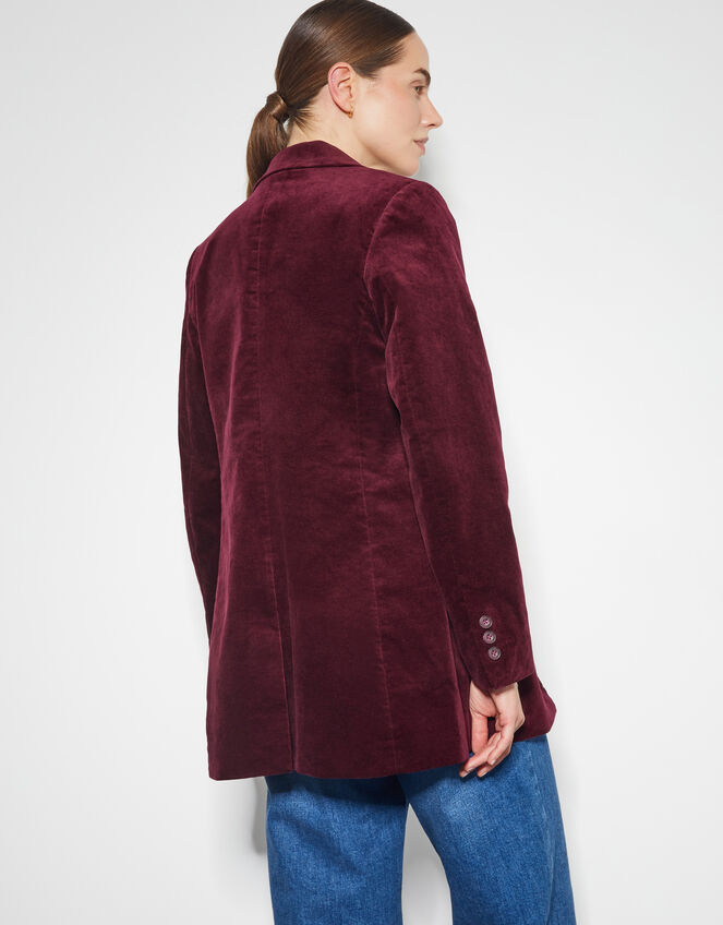 Amy Structured Blazer, Red (BURGUNDY), large