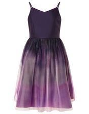 Ombre Skirt Prom Dress, Purple (PLUM), large