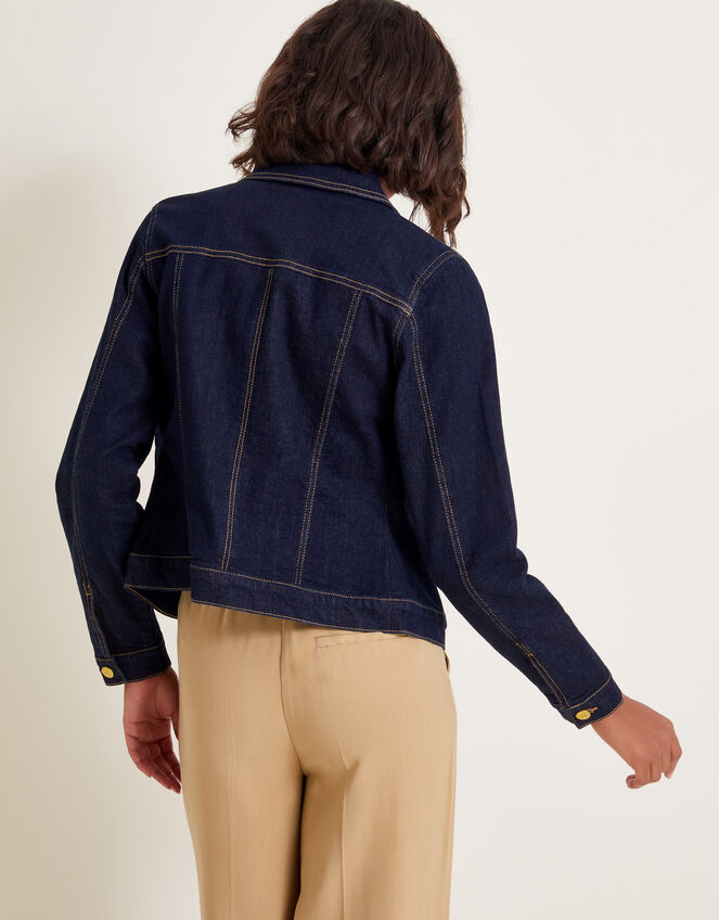 Maya Seam Denim Jacket, Blue (INDIGO), large