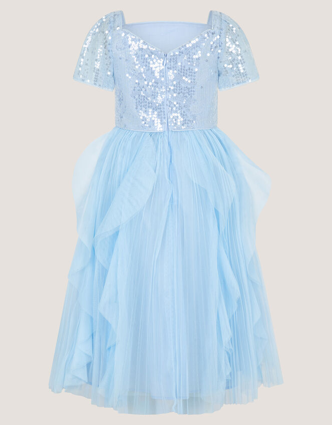 Scarla Sequin Ruffle Party Dress, Blue (PALE BLUE), large