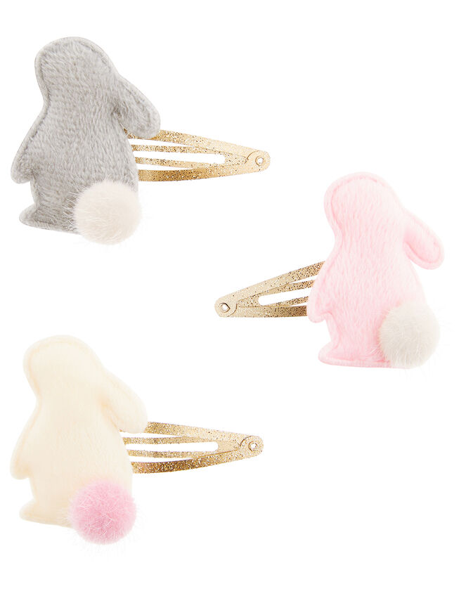 Fluffy Bunny Hair Clip Set, , large