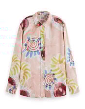 Scotch and Soda Relaxed Print Shirt, Pink (PINK), large
