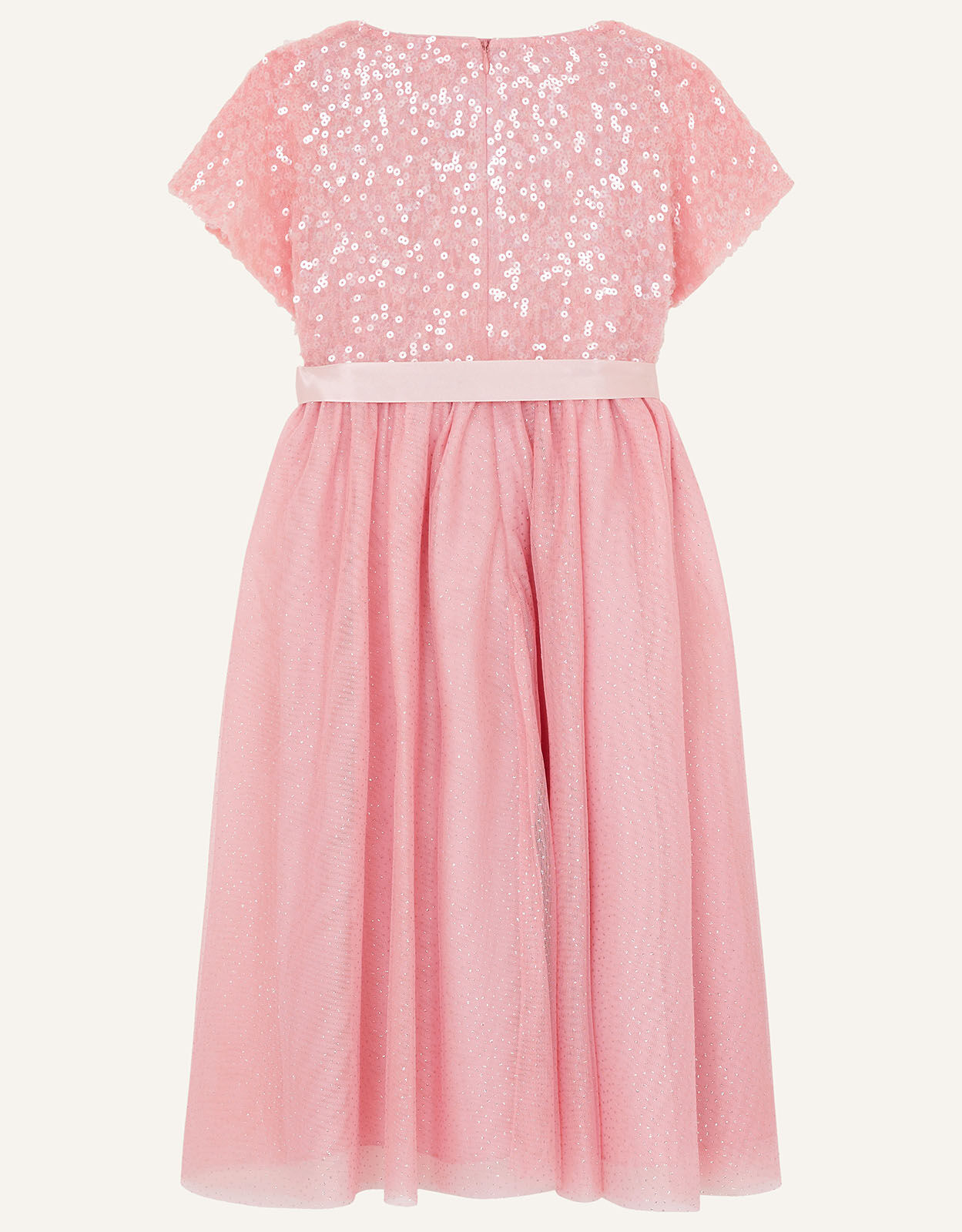 Monsoon pink sequin dress top