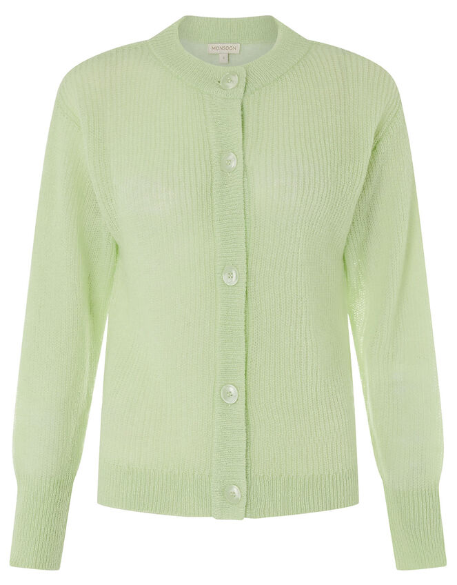 Button-Through Short Cardigan, Green (MINT), large