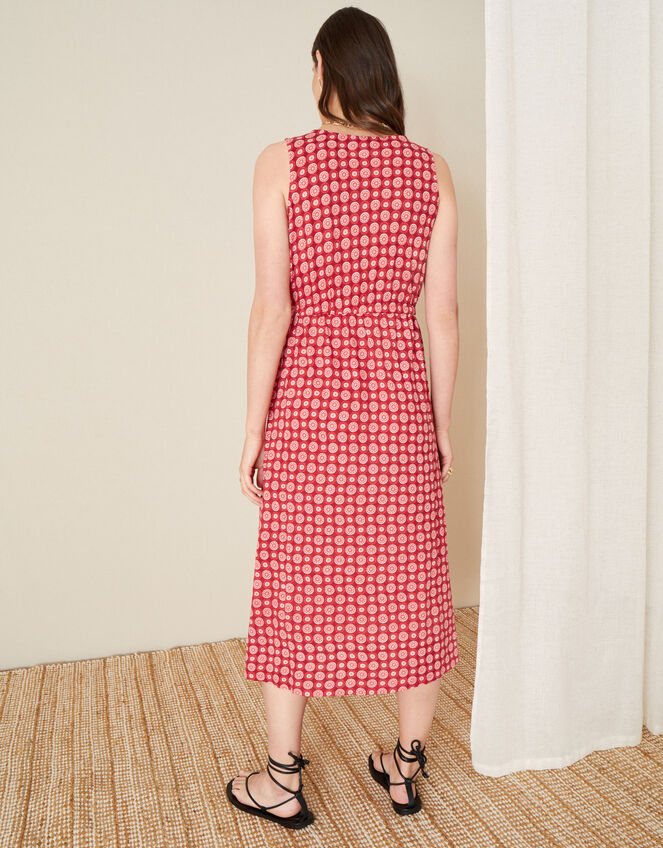 Jade Tile Print Dress , Red (RED), large