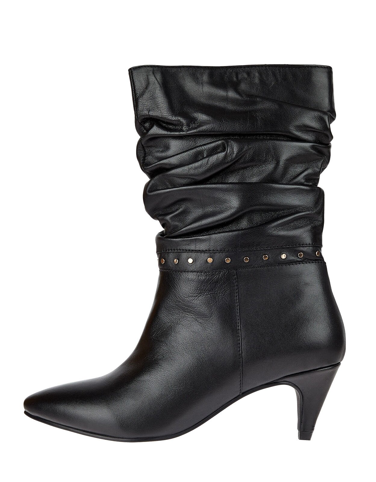 studded leather ankle boots