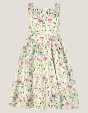 Dancer Floral Basque Party Dress, Multi (MULTI), large