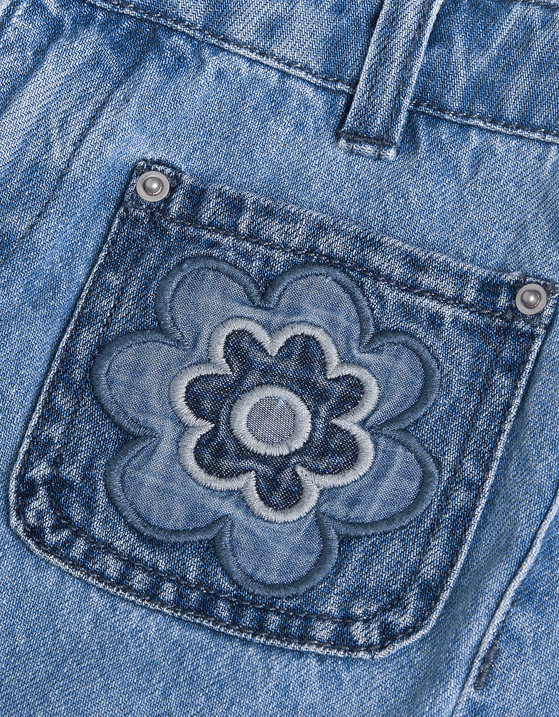Flower Denim Shorts Blue Girls Trousers Leggings Monsoon ROI