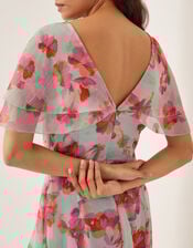 Marlene Floral Print Midi Dress, Green (MINT), large