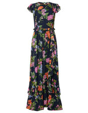 Silvia Floral Print Maxi Dress, Blue (NAVY), large