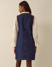 Hanna Denim Mini Shift Dress, Blue (INDIGO), large