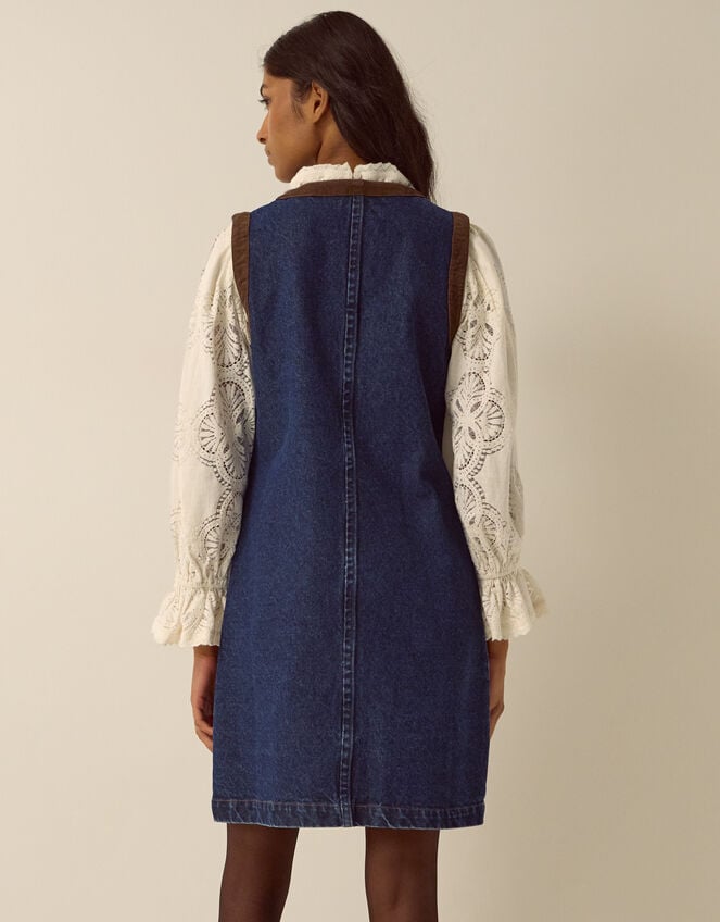 Hanna Denim Mini Shift Dress, Blue (INDIGO), large