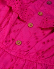 Broderie Ruffle Playsuit, Pink (PINK), large