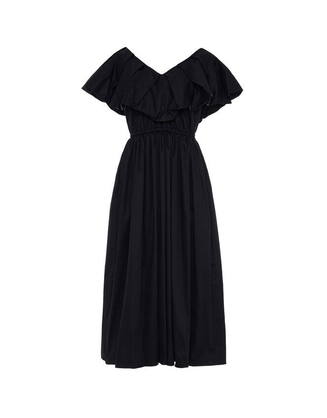 Devotion Twins Deos Frill Maxi Dress, Black (BLACK), large