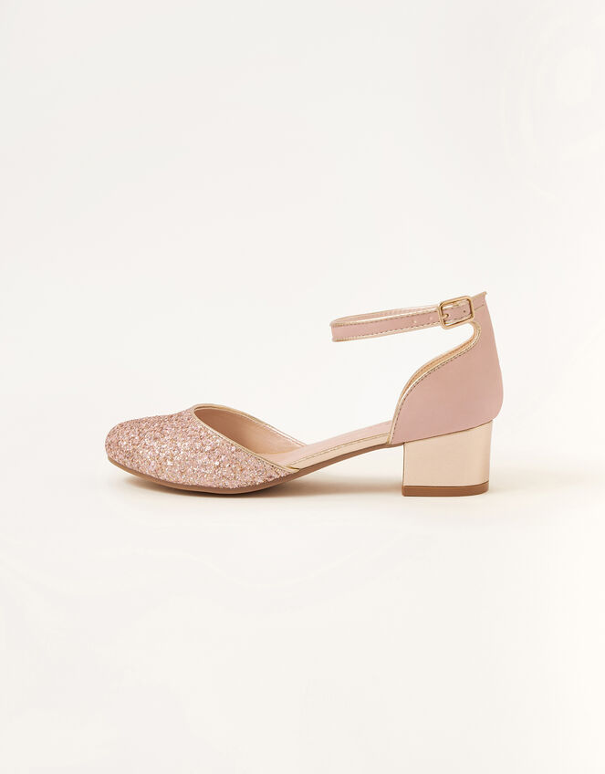 Glitter Two-Part Heels, Pink (PINK), large