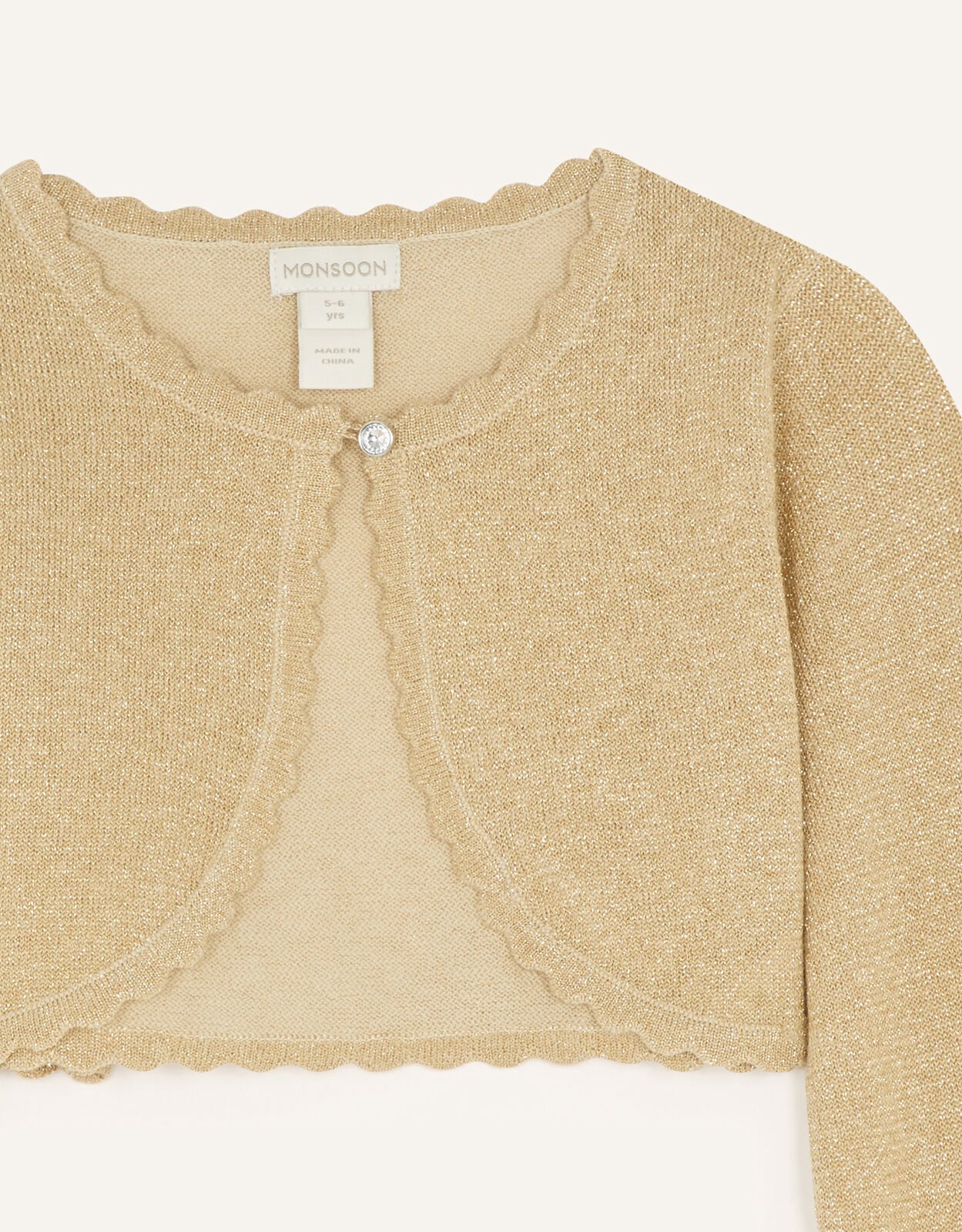 Gold girls cardigan discount